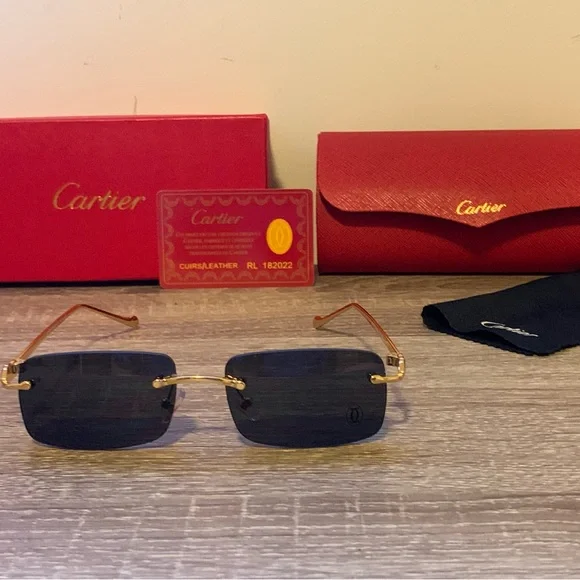 Cartier glasses blue lens brand new with box and accessories